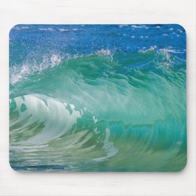 Mousepad Ondas de Praia no Oceano Azul (Frente)