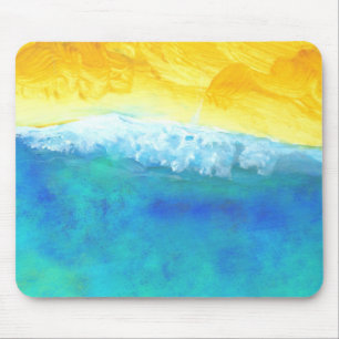 Mousepad Ondas de queda: pintura de Abstrato
