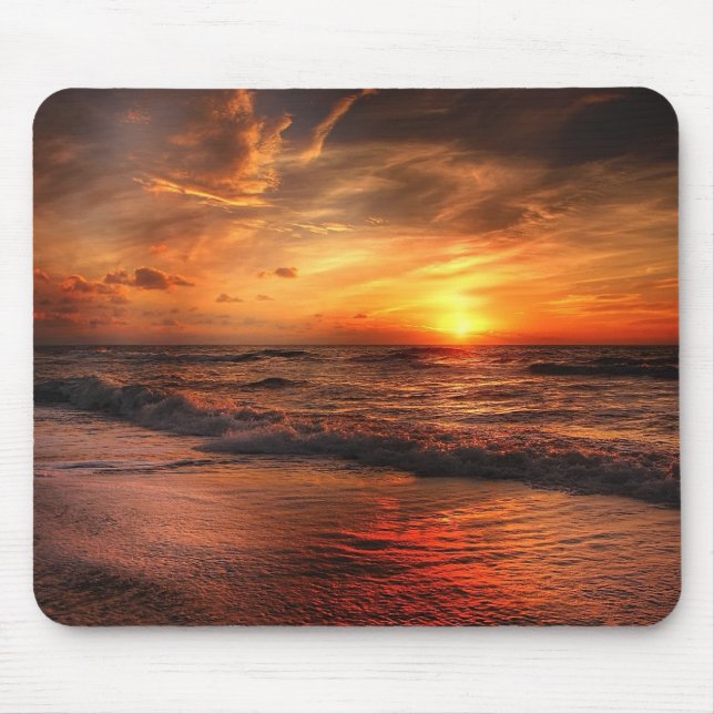 Mousepad Ondas do Mar Sunset (Frente)