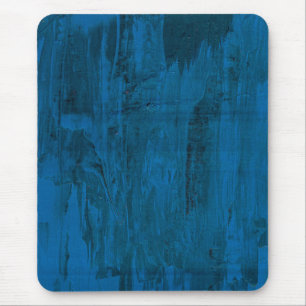 Mousepad Ondas do Oceano à Meia-Noite Azul Profundo Abstr