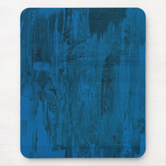 Mousepad Ondas do Oceano à Meia-Noite | Azul Profundo Abstr (Frente)