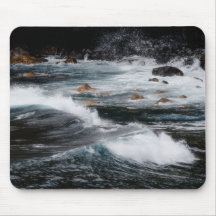 Ondas do oceano temperamentais, foto de arte