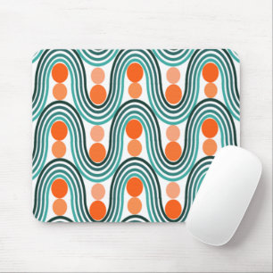 Mousepad Ondas e Círculos Modernos do Século médio