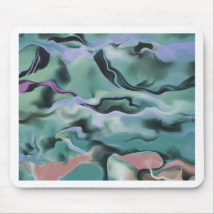 Mousepad Ondas Em Harmonia Acrílica Abstrato