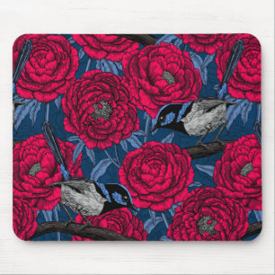 Mousepad Ondas nas peônias