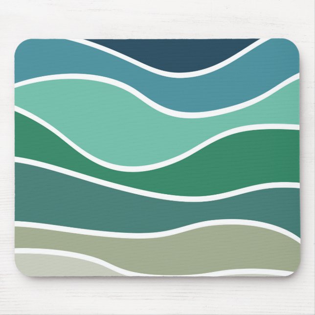Mousepad Ondas oceânicas coloridas (Frente)