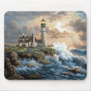 Mousepad Ondas que caem na orla de arte fina