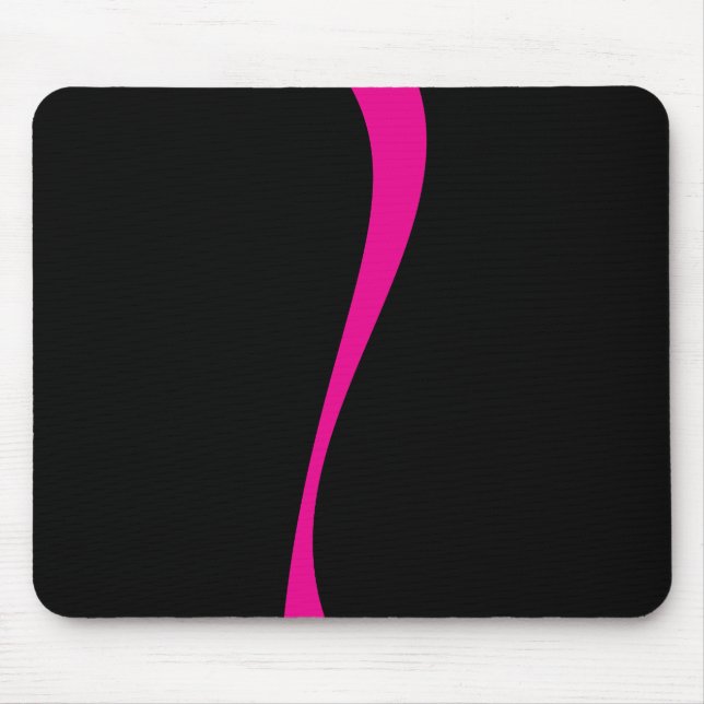 Mousepad Ondas simples 2 em magenta e preto (Frente)
