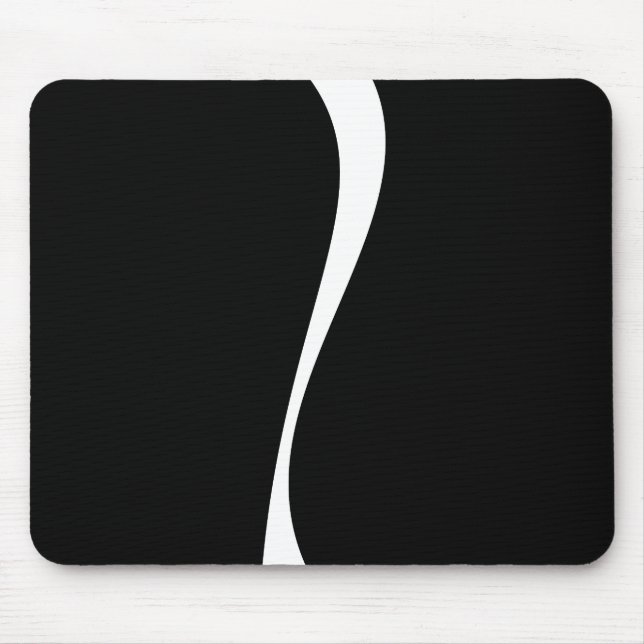 Mousepad Ondas Simples 2 - Preto e Branco (Frente)
