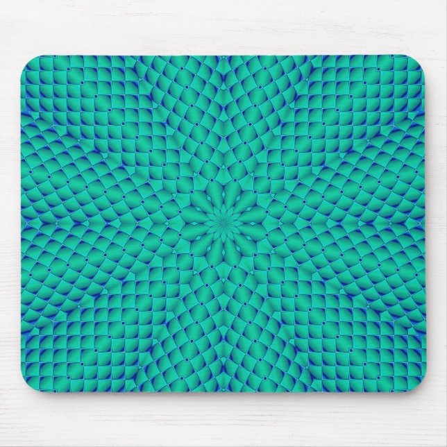 Mousepad Ondas verdes e azuis (Frente)