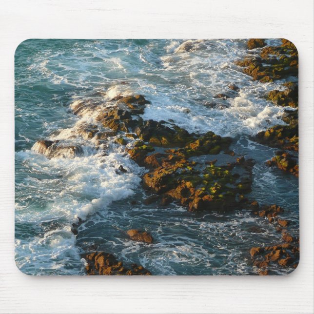 Mousepad Onde o oceano encontra as rochas (Frente)