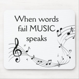 Mousepad Onde Palavras Falham Música Falam Inspiração