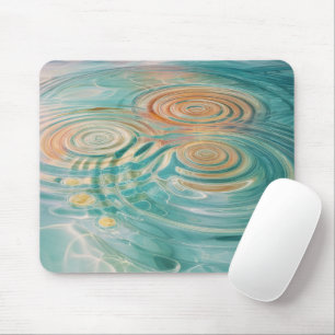 Mousepad Ondulações de Tranquilidade Harmonia Abstrata da Á