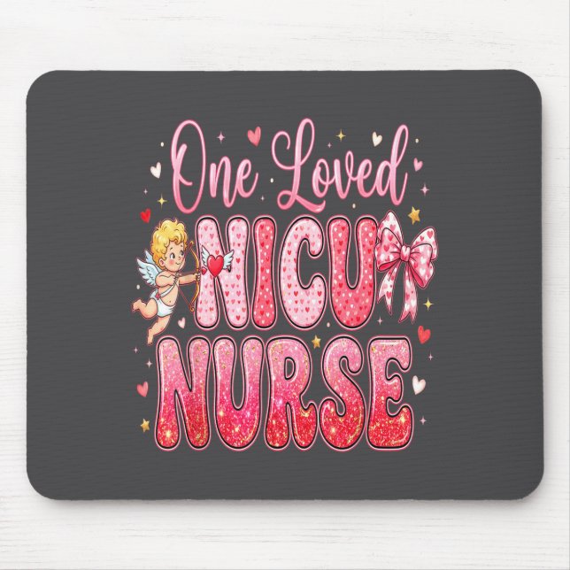 Mousepad One Loved Nicu Nurse Valentines Day Shirt Nurses H (Frente)