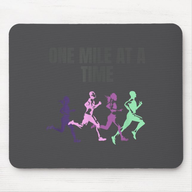 Mousepad One Mile At A Time Motivation  (Frente)