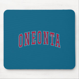 Mousepad Oneonta New York Souvenir College Style Red Text T