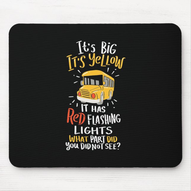Mousepad Ônibus Escolar É Grande E Amarelo (Frente)