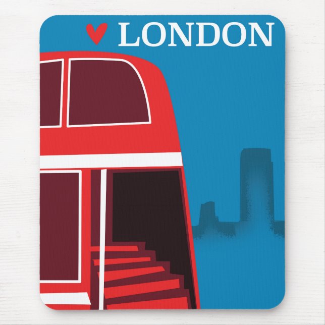 Mousepad Ônibus Vermelho de Londres (Frente)