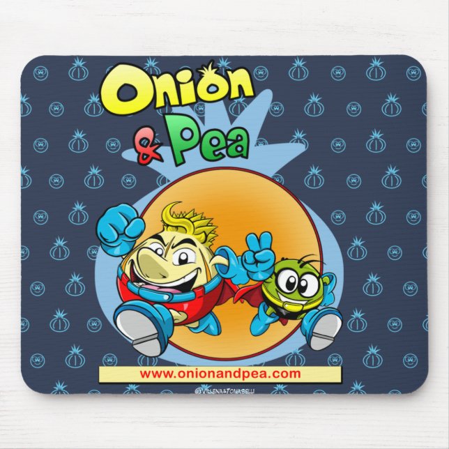 Mousepad Onion & Pea blue mousepad. (Frente)