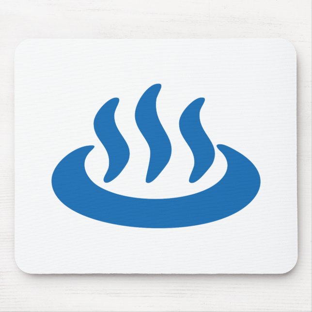 Mousepad Onsen ♨ Hot Primavera 温 泉 Sinal Japonês (Frente)