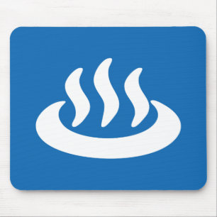 Mousepad Onsen ♨ Hot Primavera 温 泉 Sinal Japonês