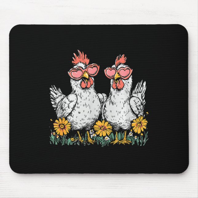 Mousepad Oops I Got Another Chicken, Funny Farm Animal  (Frente)