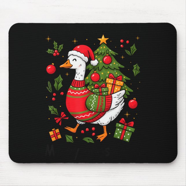 Mousepad Oops I Got Another Tree Merry Goosemas Silly Goose (Frente)