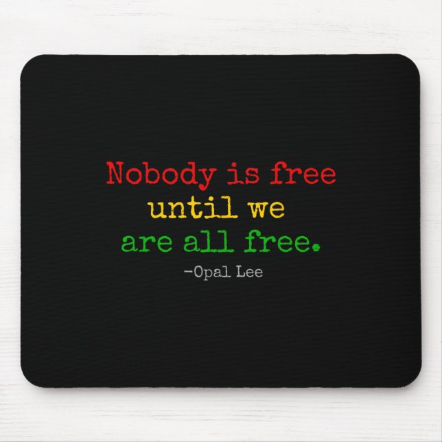 Mousepad Opal Lee Juneteende 1865 Black Independence Emanci (Frente)