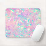 Mousepad opal rosa púrpura brilhante<br><div class="desc">teclado do mouse de fundo de pedra opal</div>