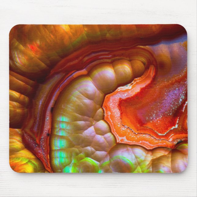 Mousepad Opala de Fogo iridescente vermelha (Frente)