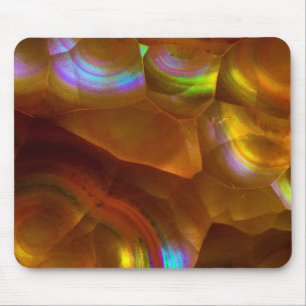 Mousepad Opala de fogo laranja iridescente