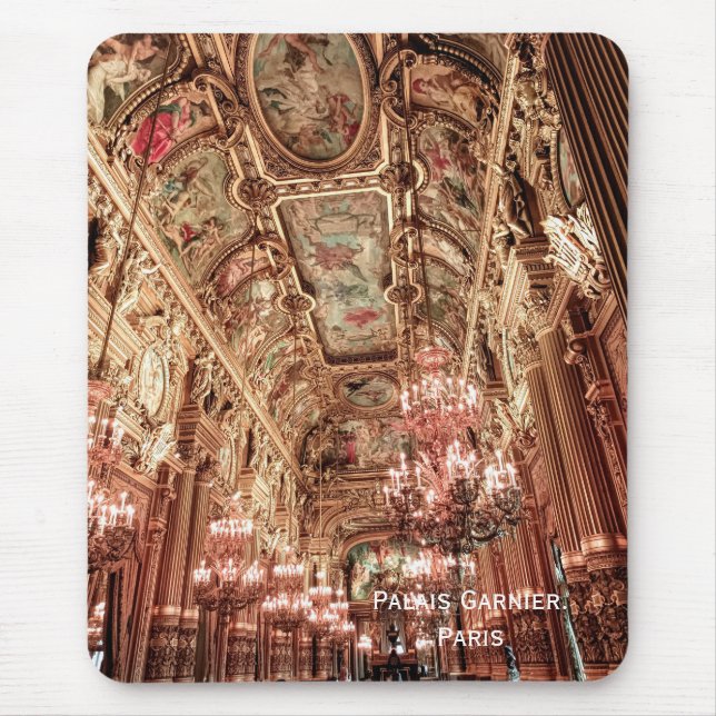 Mousepad Ópera de Palais Garnier. Paris. França. Prancheta (Frente)