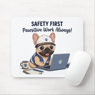 Mousepad Operário da Construção Francês Segurança em Primei