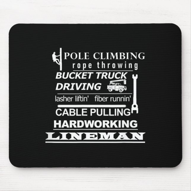Mousepad Operário de Linha de Transmissão de Fibra Óptica e (Frente)