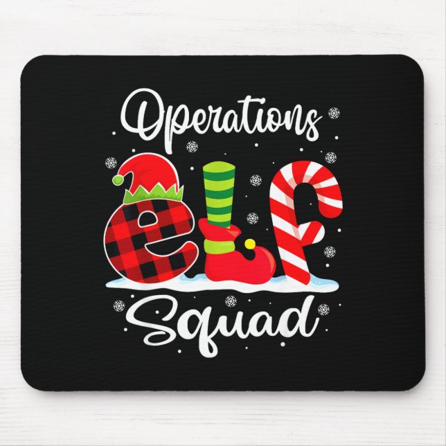 Mousepad Operations Elf Squad Christmas Manager Matching X- (Frente)