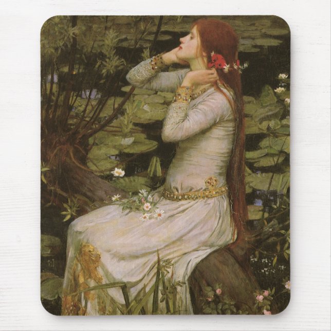 Mousepad Ophelia de Pond por John William Waterhouse (Frente)