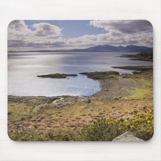 Mousepad Opinião da água e da costa no Bute, Argyll, (Frente)