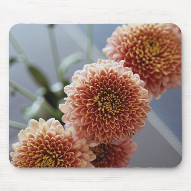 Mousepad Opinião de ângulo alto das flores em um vaso (Frente)