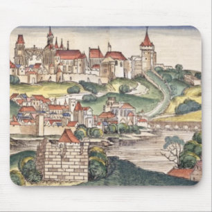 Mousepad Opinião de olho de pássaro de Praga do Nuremberg