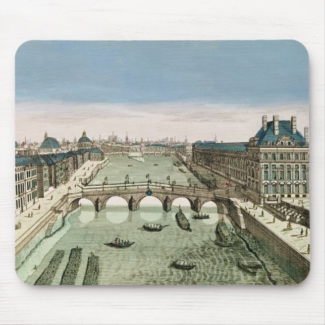 Mousepad Opinião de perspectiva de Paris do Pont real (Frente)