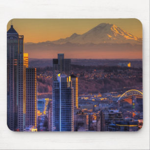 Mousepad Opinião do centro de Seattle, futebol da