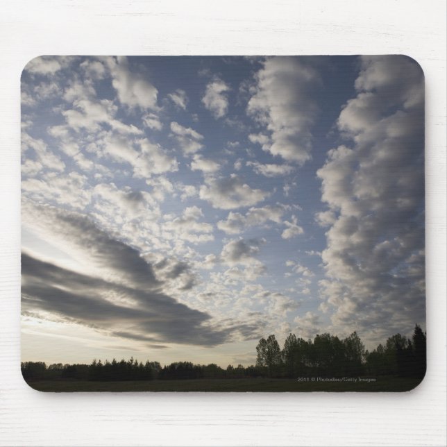 Mousepad Opinião do céu do horizonte com nuvens (Frente)