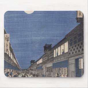 Mousepad Opinião do nighttime da rua de Saruwaka