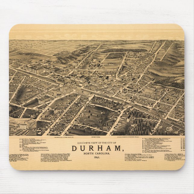 Mousepad opinião do Pássaro-olho de Durham, North Carolina (Frente)