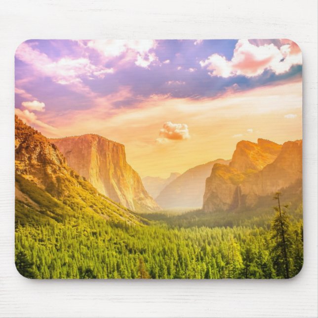 Mousepad Opinião do túnel do parque nacional de Yosemite (Frente)