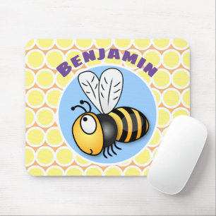 Mousepad Óptica ilustração do desenho animado das abelha
