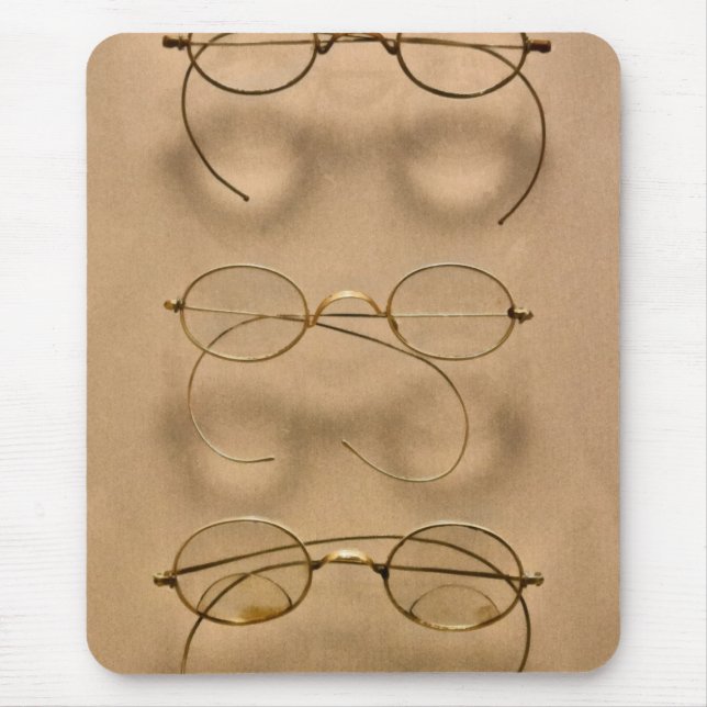 Mousepad Optometrista - Armações de ouro simples (Frente)