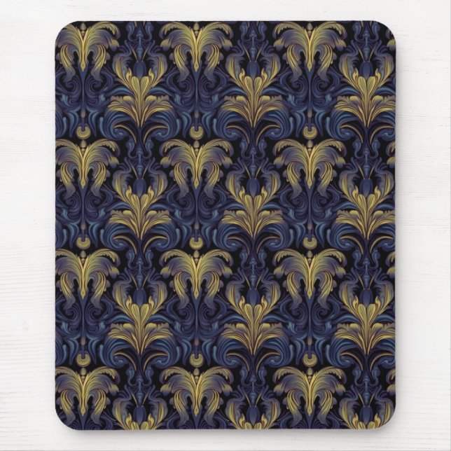 Mousepad Opulência da meia-noite barroca (Frente)