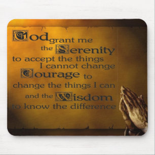 Mousepad Oração da serenidade com mãos Praying