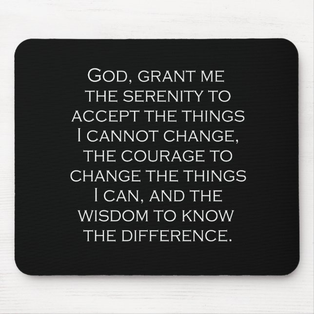 Mousepad Oração da Serenidade Fonte Copperplate Gothic Ligh (Frente)